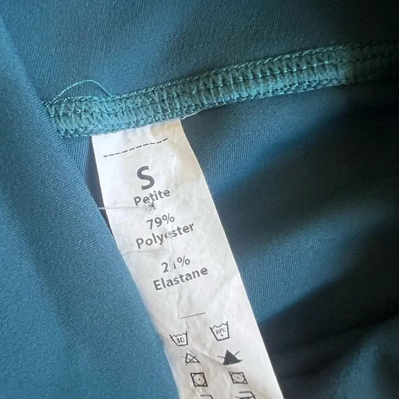 Black and Teal Leggings - Picture 8 of 9